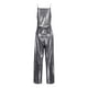thumbnail image 5 of Mono de mujer de color liso con dos tirantes de perlas y cuello en V - Mono de cintura alta para fiestas de verano, S-XL, 5 of 8