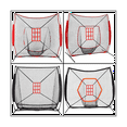 thumbnail image 3 of Portable Baseball Practice Net Hitting Pitching Batting Training Net Baseball Backstop Net Baseball Accessories Red, 3 of 8