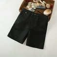thumbnail image 2 of Huvoen Girls' Stretch Kick Short Toddler Kids Big Boy Fashion Cute Color Casual School Uniform Suit Shorts Black 3-4 Years, 2 of 4