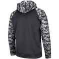 thumbnail image 3 of Men's Colosseum Charcoal Indiana Hoosiers OHT Military Appreciation Digital Camo Pullover Hoodie, 3 of 4