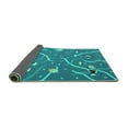 thumbnail image 2 of Ahgly Company Indoor Rectangle Abstract Turquoise Blue Contemporary Area Rugs, 8' x 10', 2 of 4