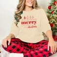 thumbnail image 5 of HOMBOM Merry Christmas Sweatshirt for Women Oversized Funny Xmas Pullover Long Sleeve Letter Print Crewneck Top Holiday Party Casual Tops, 5 of 8