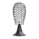 thumbnail image 2 of Soporte de metal para pelucas, sombreros, gorras, expositor para barbería, tienda, viajes Negro, 2 of 9