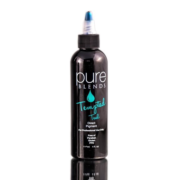 Teal , Pure Blends Tempted Direct Pigment Hair Scalp, Pack of 3 w/ SLEEK Teasing Comb