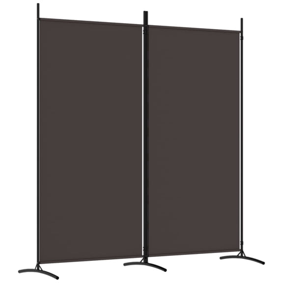 Casafoyer 2-Panel Room Divider Brown 68.9"x70.9" Fabric