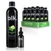 BLK. Cucumber Mint Fulvic Enriched Water 16.9oz / 500ml (12 Pack) + 2oz Fulvic Charged Drops