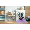 thumbnail image 2 of Ahgly Tapis Rond Lavable en Machine Intérieur Transitionnel Fleur Rose, 5 Pieds Rond, 2 of 7