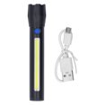 thumbnail image 2 of Linterna LED para exteriores recargable por USB y muy brillante con zoom COB de largo alcance y enfoque telescópico, 2 of 8
