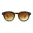 thumbnail image 4 of Hipster Mens Keyhole Round Horn Rim Bamboo Wood Arm Retro Sunglasses Tortoise - Brown, 4 of 8