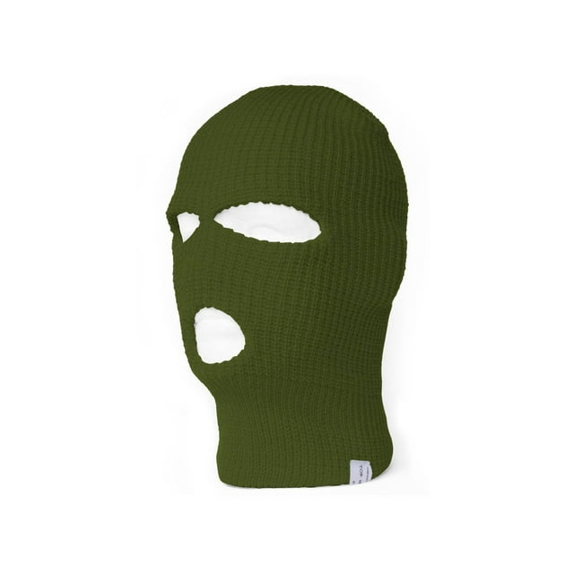 TopHeadwear 3-Hole Ski Face Mask Balaclava, Olive