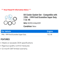 thumbnail image 2 of Cooler Gasket Set - Compatible with 1996 - 1999 Ford Econoline Super Duty 7.3L V8 1997 1998, 2 of 2