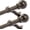 Brown, variant on Curtain Rods for Windows 16 to 150 Inches, Curtain Rod Max Adjustable Length of 160 IN, 1" Diameter Drapery Rods Round Finials, Warm Gold, Pack of 2