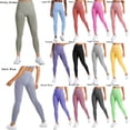 thumbnail image 2 of Pantalones de yoga para mujer Leggings deportivos Gimnasio sin costuras de cintura alta delgado, 2 of 8