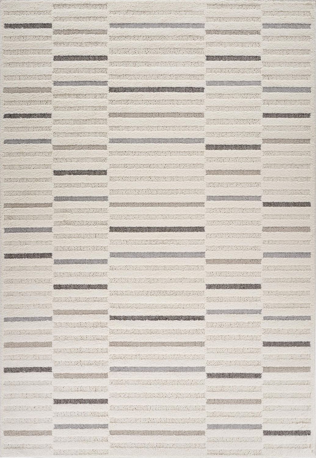 Tapis Branch Nimbus Tapis d'intérieur moderne, gris crème, géométrique - Salon, chambre, salle à manger et cuisine