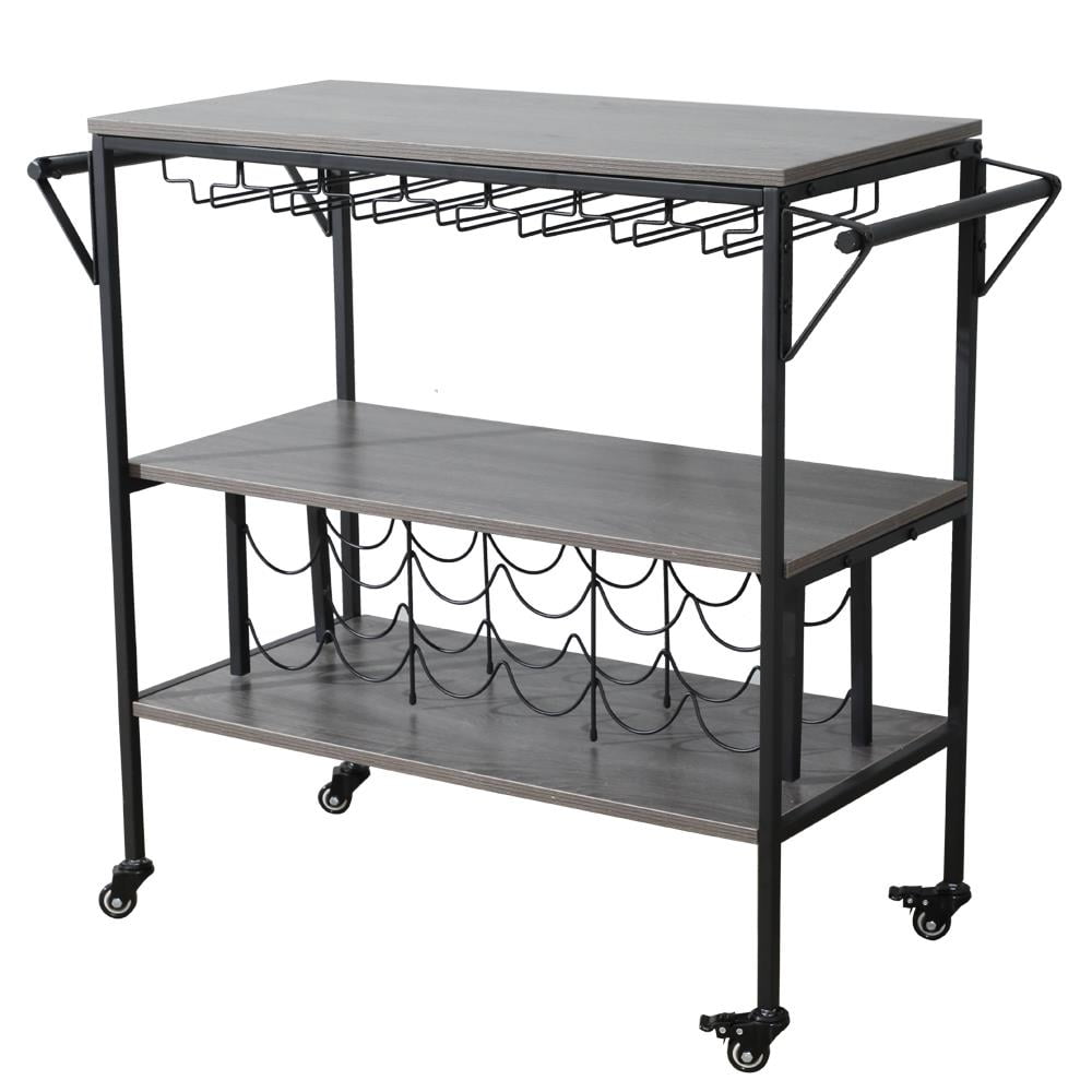 UBesGoo Kitchen Wine Rack Serving Carts on Wheels with Wine Tea Liquor
