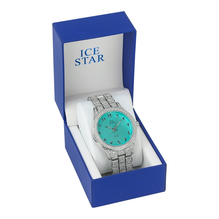 Luxury Men's 43mm Diamond Watch with Sparkling Simulated Luxury Men's 43mm Diamond Watch with Sparkling Simulated