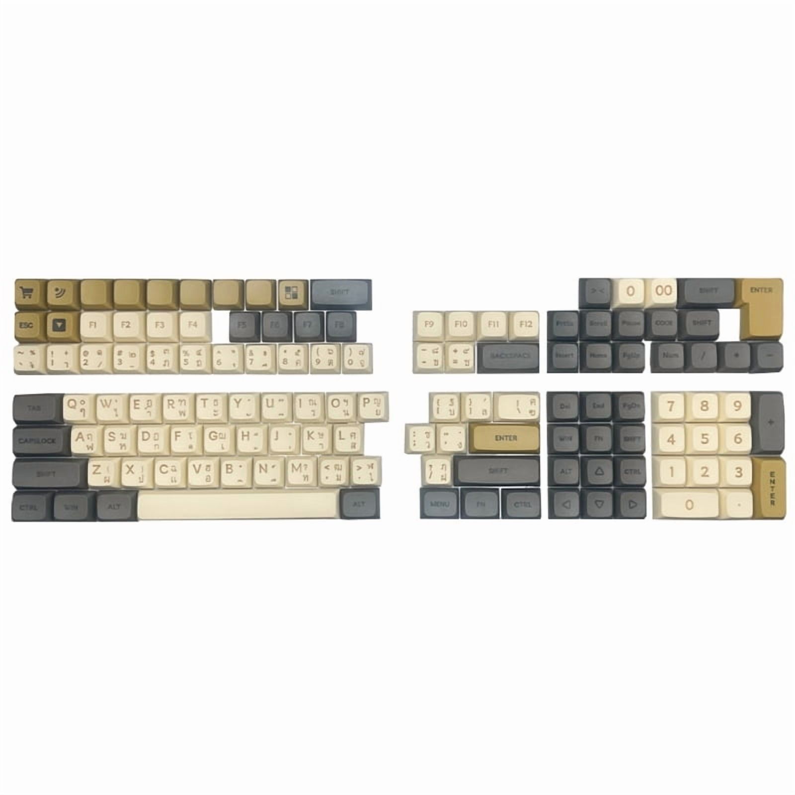 Thai Keycaps DA Profile PBT Keycaps Set for Cherry M Switches, 61/64/68/75/87/98/104/108 Mechanical Keyboards