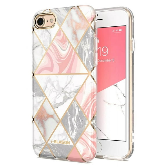 i-Blason Cosmo Lite Series Designed for iPhone SE 2020 Case/iPhone 7 Case/iPhone 8 Case, Slim Stylish Protective Bumper Case for iPhone SE (2020)/ iPhone 8/ iPhone 7 (Marble)