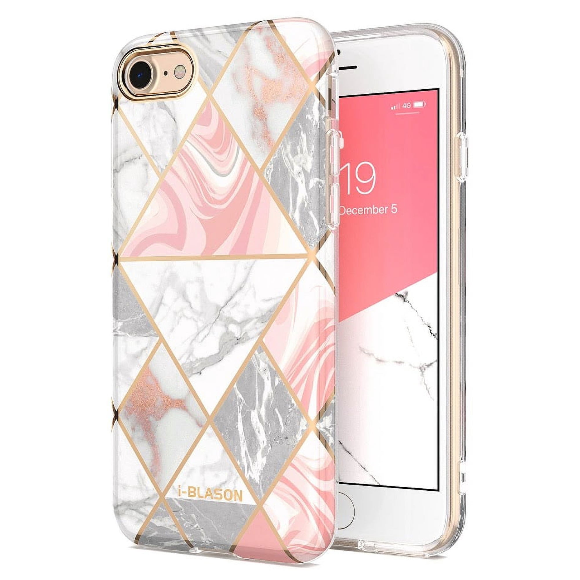 i-Blason Cosmo Lite Series Designed for iPhone SE 2020 Case/iPhone 7 Case/iPhone 8 Case, Slim Stylish Protective Bumper Case for iPhone SE (2020)/ iPhone 8/ iPhone 7 (Marble)