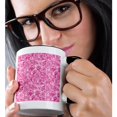 thumbnail image 2 of 3drose, Pink Roses Pattern, 11oz Two-tone Black Mug, 2 of 6
