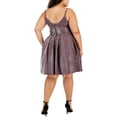 thumbnail image 2 of B. Darlin Womens Plus Glitter Mini Fit & Flare Dress, 2 of 2