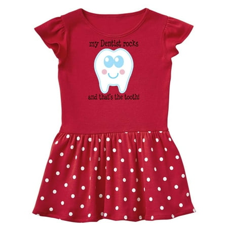 

Inktastic Dentist Rocks Tooth Gift Toddler Girl Dress