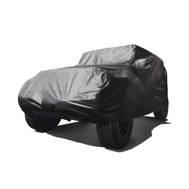 CarsCover se adapta a medida para Jeep Wrangler Unlimited JK JL 4 puertas Sport/Sahara/Rubicon SUV Wagon cubierta de coche resistente para todo tipo de clima, cubiertas Ultrashield negras