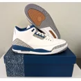 thumbnail image 1 of Ni - ke Air Jordan 3 Retro White True Blue Wizards AJ3 CT8532 148 Men's Shoe Size 13, 1 of 5