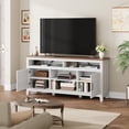 thumbnail image 4 of Qinaqin Marrón y Blanco Moderno TV Soporte para 65 Inch TVs Semi Abierto cm de Profundidadouble Puerta Gabinete con Ajustable Shelves 8 Almacenamiento Compartments Living Sala o de, 4 of 7
