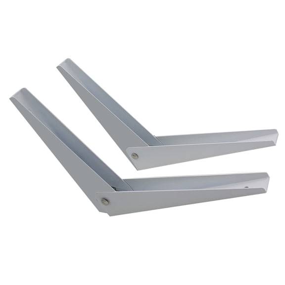 GETAJGHSD 2Pcs Wall Shelf Bracket Folding Right Angle Shelf Brackets White 9.6x6.5in Wooden Structures
