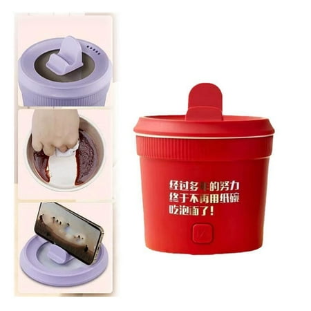 

Multifunctional Mini Electric Cooker - All-in-One Home Cooking Solution Small Household Multifunctional All-in-One Pot Non-Stick Rapid Noodles Cooker and Glass Pot Lid with Cell Phone Holder