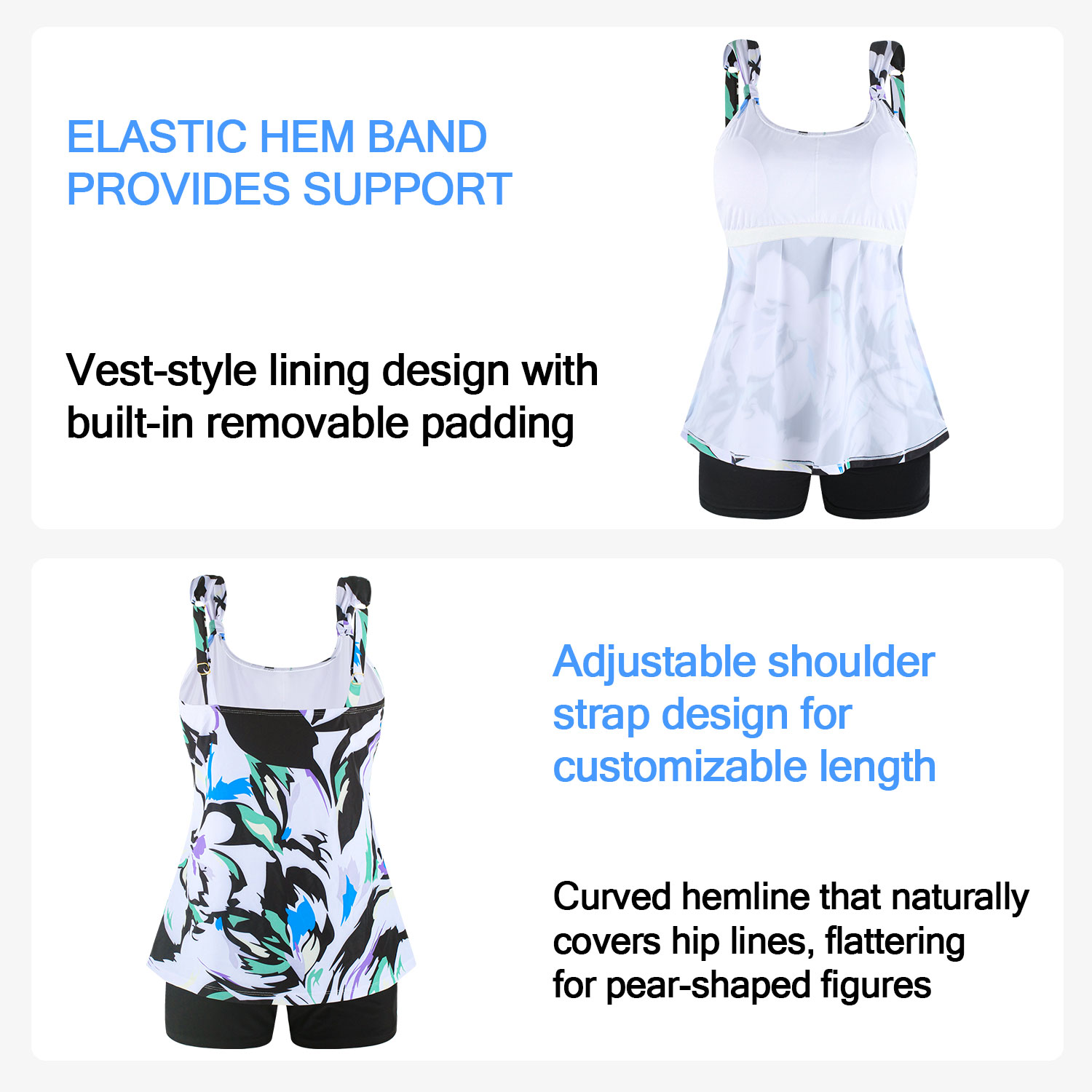 Ocean Blues Women's Plus Tankini Swimsuit Set photo 2