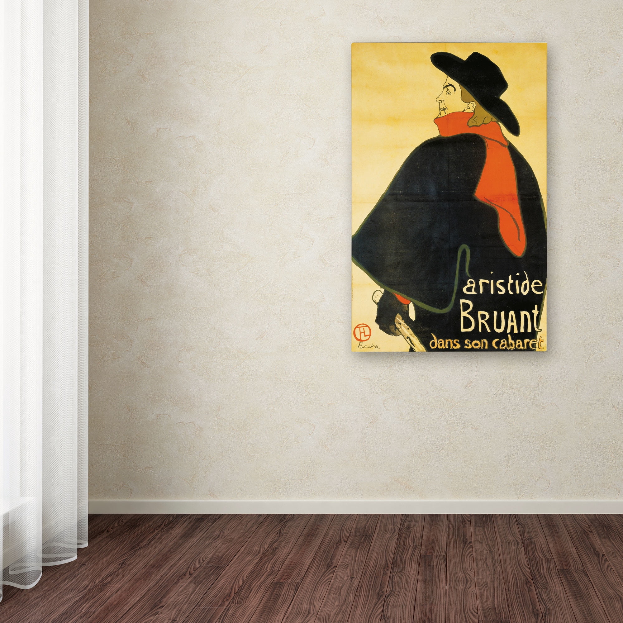 Trademark Fine Art "Aristide Bruant" Canvas Art by Henri de Toulouse-Lautrec