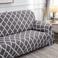 thumbnail image 5 of Shanna Stretch Sofa Slipcover Non Slip Couch Covers for 1 2 3 4 Seater and Sectional Couch, Sofa Furniture Protector(4 Seater,Gray Geometry), 5 of 13