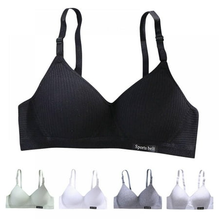 

Women No Steel Ring Push Up Bra Solid Thin Cup Gathered Bra Anti Light Bralettes
