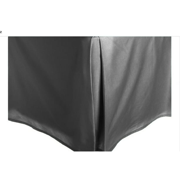 CalKing Silver Pleated Dust Ruffled Bed Skirt Bedding Bed Dressing