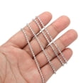 thumbnail image 4 of Uxcell 11 Yard/10m Crystal Rhinestone Close Chain Trim 2mm Trimming Claw Chain String for Crafts, White 1 Roll, 4 of 5