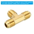 thumbnail image 4 of Uxcell 3/8" x 3/8" x 3/8" Brass Pipe Fitting Flare Tee Tube Fitting Pipe Adapter Connector 2 Pack, 4 of 5