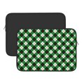 thumbnail image 2 of Pofeuu Green Argyle Plaid Print Laptop Carrying Case,13-15-Inch Laptop and Tablet, Sleek Design, Durable and Water-Repellent Fabric, Business Casual or School-15 inch, 2 of 8