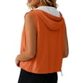 thumbnail image 3 of HAiming Plus Size Athletic Vest for Women Sleeveless Zip up Collared Casual Shirts with Pockets Going out Tee, 3 of 8
