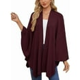 thumbnail image 5 of Autumn Women's Elegant Shawl Wraps Soft Open Front Poncho Sweater for Fall Winter Scarf Shawl Wraps for Women, 5 of 9