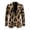 Leopard Print with Glitter Accents, variant on Psesaysky Polyester Formal Suit Jacket for Casual Summer, Single-Breasted Slim Fit Men's Blazers & Suit Jackets, Haiti Flag Pattern