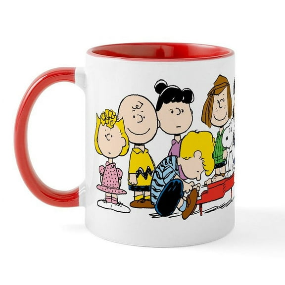 CafePress - Peanuts Gang Music Mugs - 11 oz Ceramic Mug - Novelty Coffee Tea Cup
