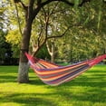 thumbnail image 2 of DEELLEEO 200*150cm Portable Polyester & Cotton Hammock Four Red, 2 of 5