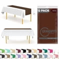 thumbnail image 2 of Grandipity Brown 12 Pack Premium Disposable Plastic Table Runner 14 x 108 Inch. Table Runner for Dinner Parties & Events, 2 of 4