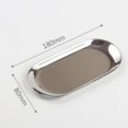 thumbnail image 1 of Metal Storage Tray Oval Stainless Steel Tray Snack Fruit Cosmetics Jewelry Storage Organizer, 1 of 4