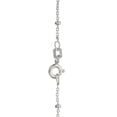 thumbnail image 2 of Sterling Silver Fine Cable Bead Station Nickel Free Chain Necklace Italy, 22", 2 of 3
