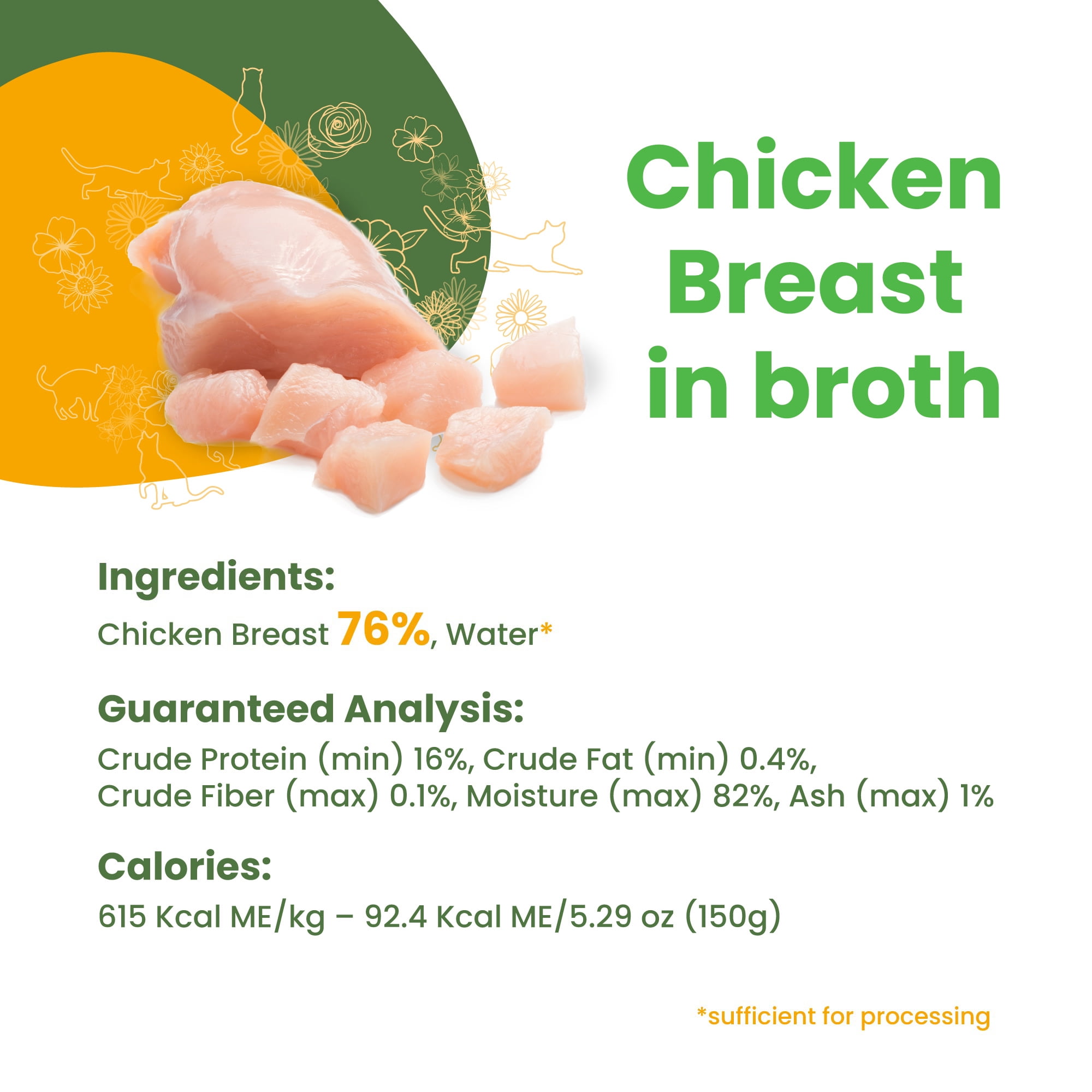 Almo Nature: HQS Natural Cat 24 Pack: Chicken Breast In Broth - 5.3oz Cans, Supplemental, Adult Cat Canned Wet Food, Grain Free, Limited Ingredient
