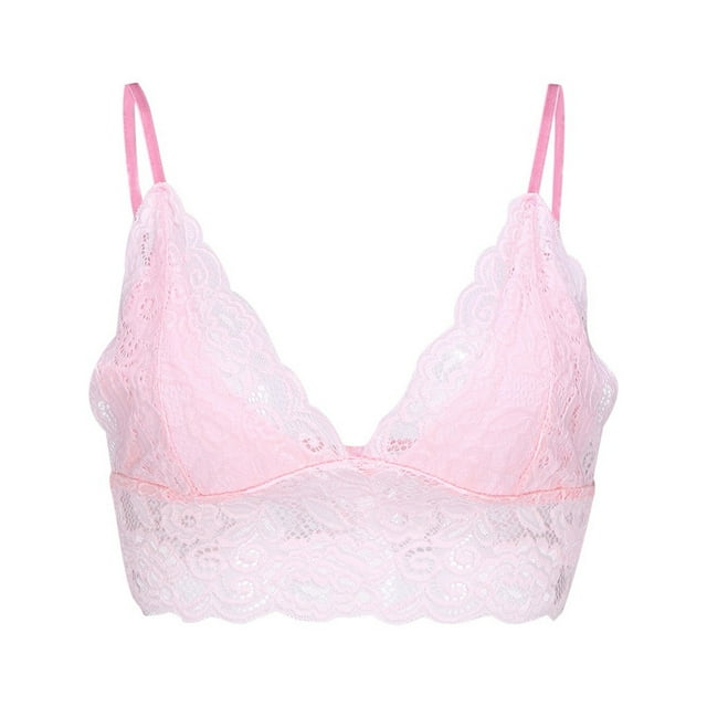 Womens Sports Bras High Support Full-Coverage Bra Feature V-Neck Balconette Bra Style W-1819 Hook and Eye Closure Full-Coverage Bra Pinks L