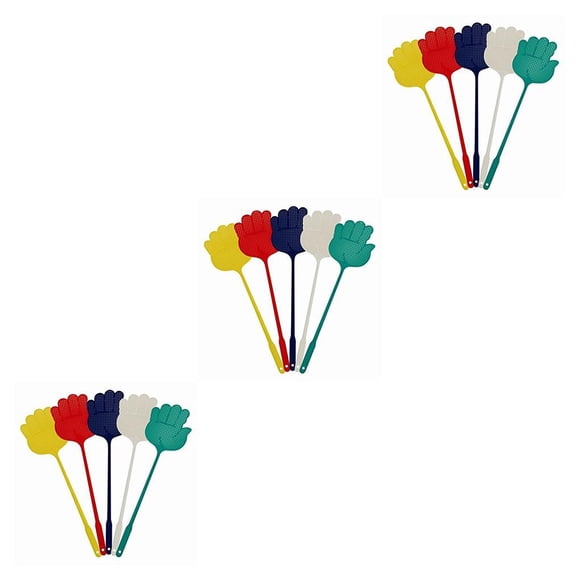 Bewildely Pack of 5 Flyswatter Exquisite Handy Kitchen Convenience Home Swatter Multiple Shape Hand-shaped Supplies Accessory Colors Cute Type1 NO1